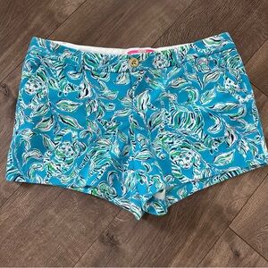 Lilly Pulitzer - Callahan knit short- Turqoise Oasis print.